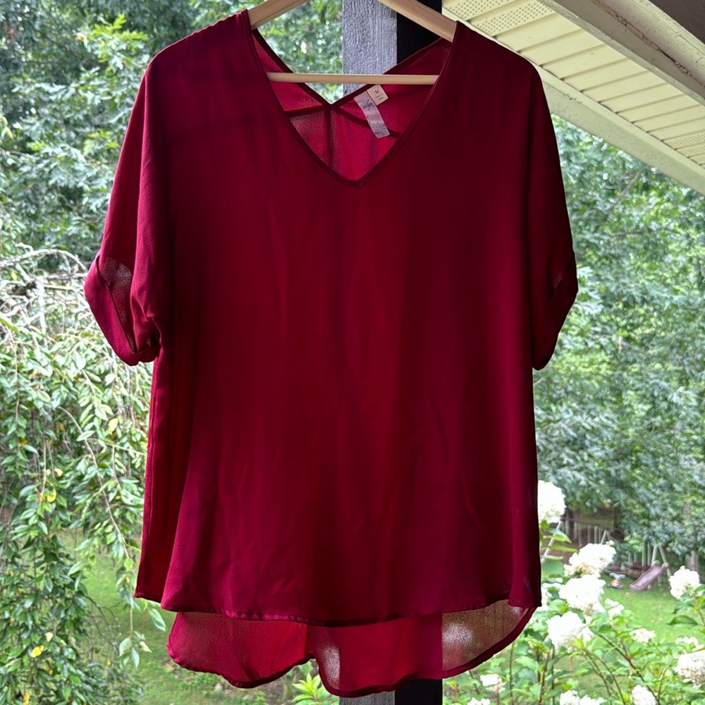 Red blouse